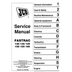 JCB instrukcje napraw + schematy + DTR: JCB Fastrac 125, 135, 145, 150, 155, 185 instrukcja naprawy
